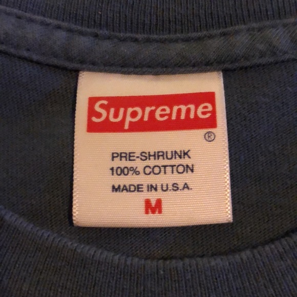SUPREME LONG SLEEVE LS MENS MEDIUM M TEE T-SHIRT S.U.P.R.E.M.E. FRONT BOX LOGO